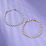 50% off Big Leaf Zircon Bracelet 18k