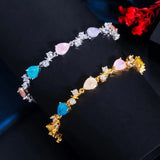 CWWZircons Silver Plated CZ Stone Bracelet CB229