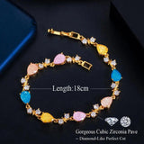CWWZircons Silver Plated CZ Stone Bracelet CB229