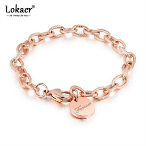 Rugged Twist Round Card LOVE Bracelet