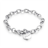 Rugged Twist Round Card LOVE Bracelet