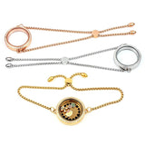 316L Stainless Steel Crystals Locket Bracelet