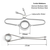 316L Stainless Steel Crystals Locket Bracelet