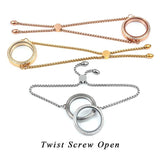 316L Stainless Steel Crystals Locket Bracelet