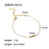 Youthway Water Drop CZ Bracelet Stainless Steel Thin Chain Summer Jewelry