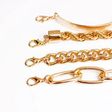 CAOSHI 4Pcs/Set Smooth Twist Chain Bracelet Silver Wedding Accessories