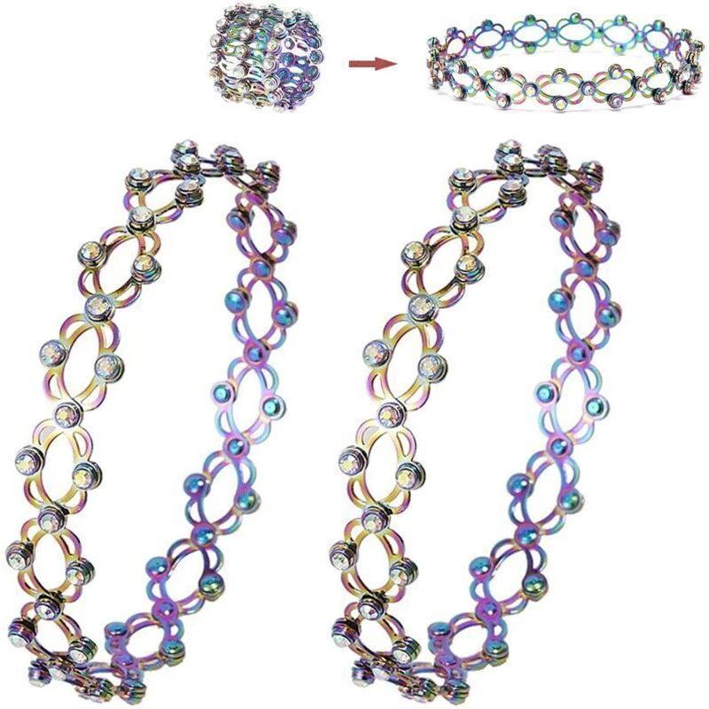1 Pc Transforming Bracelet Ring 2-in-1 Adjustable Retractable for Women