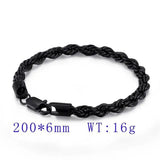 316L Stainless Steel Chain Bracelet - Gold/Steel Twist Unisex