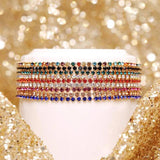 Zircon Tennis Bracelets For Women Crystal Elastic Rhinestone Bangles