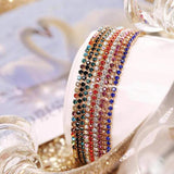 Zircon Tennis Bracelets For Women Crystal Elastic Rhinestone Bangles