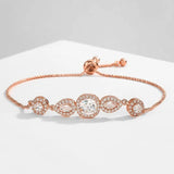 JUNZI Water Drop Zirconia Bracelet Adjustable Wedding Jewelry