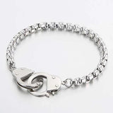 Handcuffs Bracelet Stainless Steel Charm Chain Hand Bracelet Male Accessory
