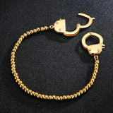 Handcuffs Bracelet Stainless Steel Charm Chain Hand Bracelet Male Accessory