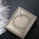 ZMFashion Minimalist Stainless Steel Chain Bracelets For Women Men