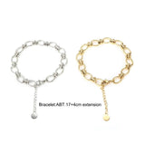 ZMFashion Minimalist Stainless Steel Chain Bracelets For Women Men