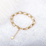ZMFashion Minimalist Stainless Steel Chain Bracelets For Women Men