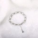 ZMFashion Minimalist Stainless Steel Chain Bracelets For Women Men