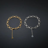 ZMFashion Minimalist Stainless Steel Chain Bracelets For Women Men