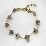 Sediment Turquoise Aquamarine Labradorite Punk Chain Bracelet