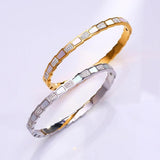 Stainless Steel CZ Cuff Bracelet for Women