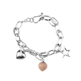 Silver Bracelet Love Stars for Women Hollow INS Creative Anniversary Jewelry