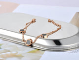 Stainless Steel Charm Bracelet with Acrylic & Shell Charms