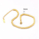 Lucky Ball Bracelet Titanium Steel Beaded Elastic Rope Women Jewelry