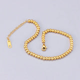 Lucky Ball Bracelet Titanium Steel Beaded Elastic Rope Women Jewelry