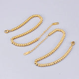 Lucky Ball Bracelet Titanium Steel Beaded Elastic Rope Women Jewelry