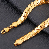 Punk 9MM Cuban Link Snake Chain Bracelet - Men Women Jewelry