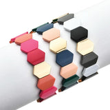 Bohemian Rainbow Tile Bracelet Paint Alloy Bracelet