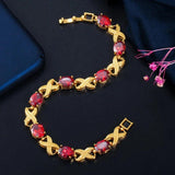 Pera High Cross CZ Zircon Chain Tennis Bracelet for Women B169