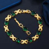 Pera High Cross CZ Zircon Chain Tennis Bracelet for Women B169