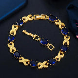 Pera High Cross CZ Zircon Chain Tennis Bracelet for Women B169
