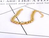 Hiphop/Rock CZ Crystal Chain Bracelet 18K Plated Bohemia Charm Party Bracelet