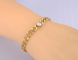 Hiphop/Rock CZ Crystal Chain Bracelet 18K Plated Bohemia Charm Party Bracelet