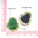 Jade Buddha Bracelet Stainless Steel Chain Adjustable Length
