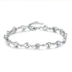 Allergy Tibetan Silver Bracelet Bangle Zircon Crystal Gift Women