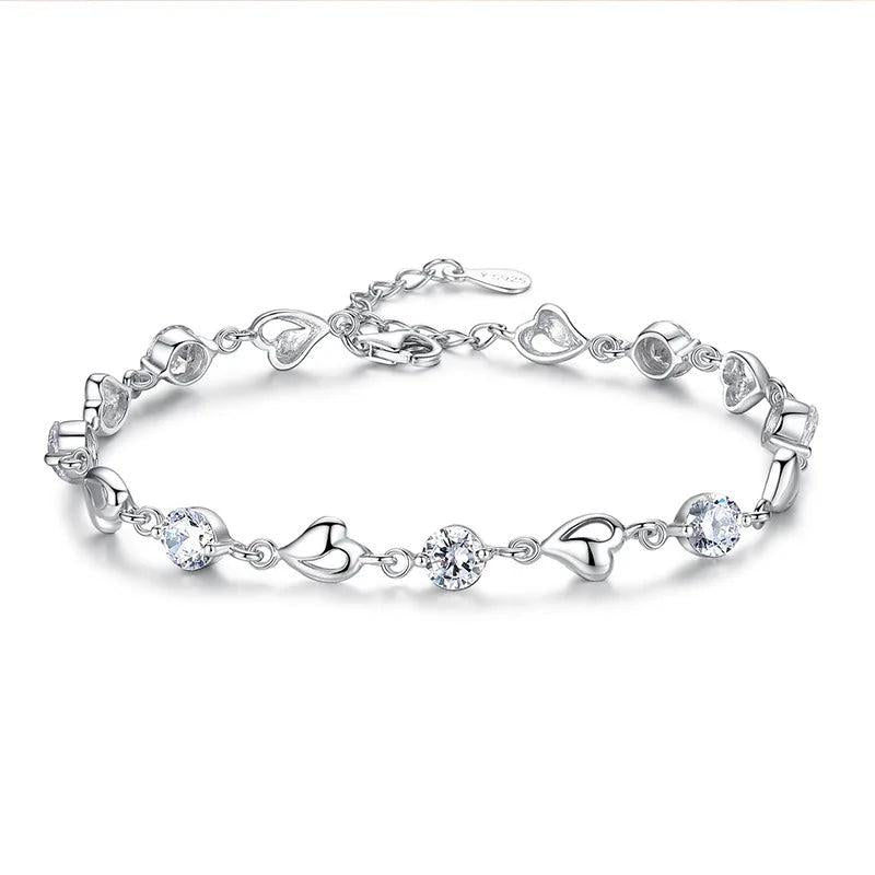 Allergy Tibetan Silver Bracelet Bangle Zircon Crystal Gift Women