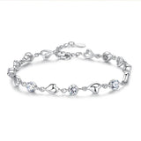 Allergy Tibetan Silver Bracelet Bangle Zircon Crystal Gift Women