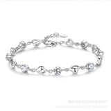 Allergy Tibetan Silver Bracelet Bangle Zircon Crystal Gift Women