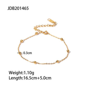 Uworld Bead Chain Bracelet for Women Party Gift Dainty Bracelet Stainless Steel