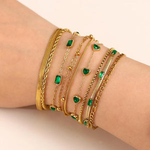 Uworld Bead Chain Bracelet for Women Party Gift Dainty Bracelet Stainless Steel