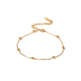 Uworld Bead Chain Bracelet for Women Party Gift Dainty Bracelet Stainless Steel