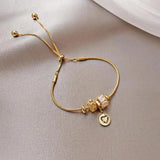 Zircon Small Heart Bracelet for Women Girls