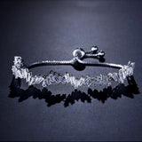 Irregular CZ Bracelet Adjustable Size for Women Girls