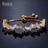Irregular CZ Bracelet Adjustable Size for Women Girls