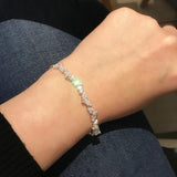 Irregular CZ Bracelet Adjustable Size for Women Girls