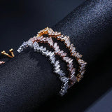 Irregular CZ Bracelet Adjustable Size for Women Girls