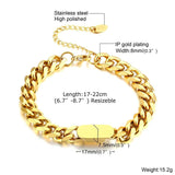 8mm Cuban Chain Bracelet Engraving
